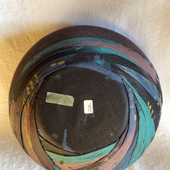Emilio Robba vase.  Large, fabric wrapped, black blue and purple.  1980's France - Picture 6 of 8